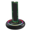 Qoltec M.2 SSD drive docking station, SATA, NVMe,USB