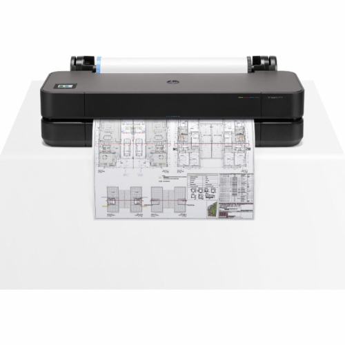 DesignJet T250 Printer/Plotter - 24” Roll/A4,A3,A2,A1 Color Ink, Print, Sheet Feeder, Auto Horizontal Cutter, LAN, WiFi, 30 sec/A1 page, 76 A1 prints/hour HP