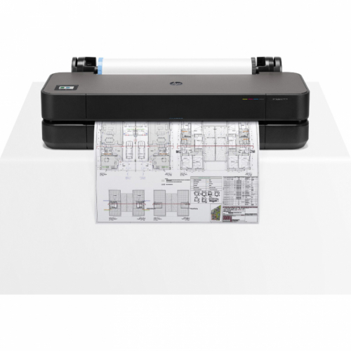 HP DesignJet T250 Printer/Plotter - 24” Roll/A4,A3,A2,A1 Color Ink, Print, Sheet Feeder, Auto Horizontal Cutter, LAN, WiFi, 30 sec/A1 page, 76 A1 prints/hour