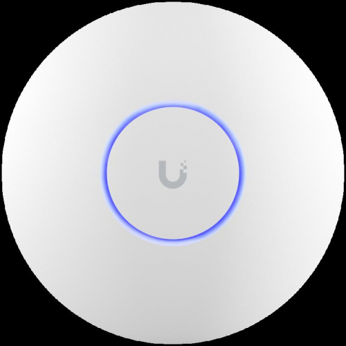 UBIQUITI U6 Long-Range; WiFi 6; 8 spatial streams; 185 m² (2,000 ft²) coverage; 350+ connected devices; Powered using PoE+; GbE uplink.