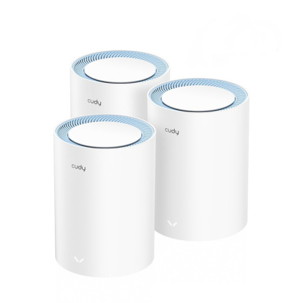 Cudy M1200 3-PACK mesh wi-fi system Dual-band (2.4 GHz / 5 GHz) Wi-Fi 5 (802.11ac) Valge 1 Internal