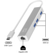 Adapter USB-C -> RJ45 10/100/1000.3xUSB3.0 0.15m si
