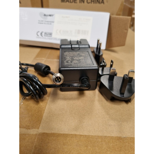 Z ALLNET Ersatznetzteil 12V/5A EU Type schwarz mit Adapter EU,US,UK HTT mit Binder 711 M9