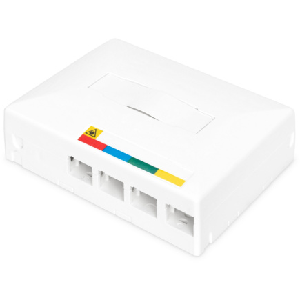 DIGITUS FTTX Leergehäuse für 4 x SC SX / LC DX Kupplungen
