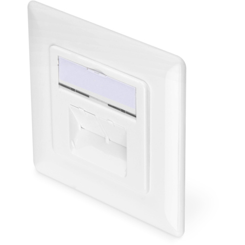DIGITUS Anschlussdose Cat6a 2xRJ45 geschirmt Unterputz weiß