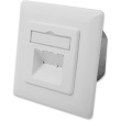 DIGITUS RJ45Dose Cat6a 2xRJ45 geschirmt Aufputz Signalweiß