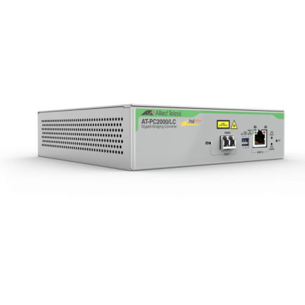 ALLIED TAA Federal 10/100/1000T to 1000SX/LC POE+ Media & Rate Converter Universal PSU