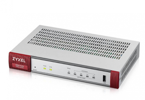 Zyxel Firewall USG FLEX 50 H, 5 Gigabit user-definable ports, 1*USB with YR Entry Defense Pack