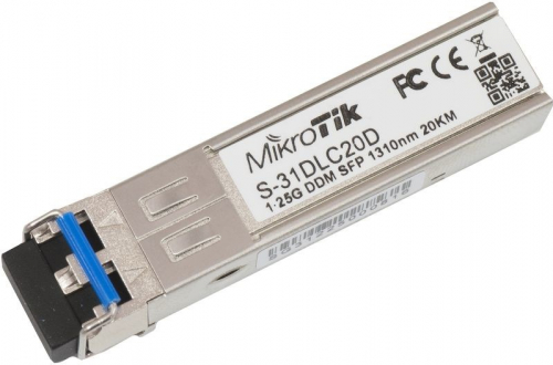 Mikrotik S-31DLC20D network transceiver module 1250 Mbit/s SFP 1310 nm