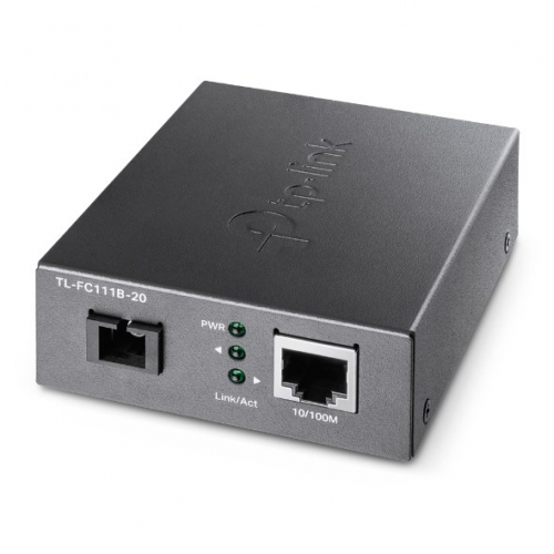 TP-LINK | 10/100 Mbps WDM Media Converter | TL-FC111B-20 | 1 x SC Fiber Port | 10/100 Mbps RJ45 Port