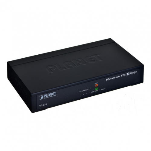 Planet VC-234 network switch Managed Fast Ethernet (10/100) Black 1U