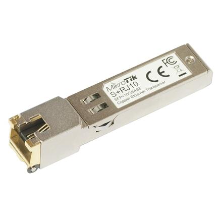 MikroTik | S+RJ10 | SFP+ | Copper | RJ-45 | 10/100/1000/10000 Mbit/s | Maximum transfer distance 200 m | COMPATIBLE ONLY WITH ACTIVE COOLING SWITCHES (DISCONNECTS WITH PASSIVE COOLING SWITCHES) | -20 to +60C