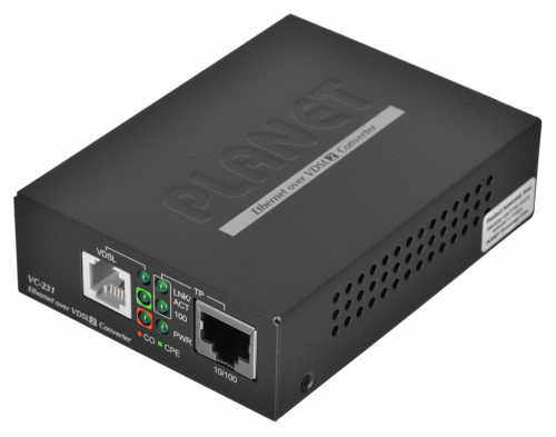 PLANET VC-231 network media converter 100 Mbit/s Black