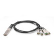 Kabel QSFP+ to 4XSFP+ 40G DAC 1.0m schwarz
