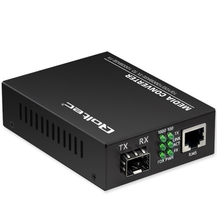 Qoltec Media Converter SWITCH Ethernet 1x RJ45 1x SFP