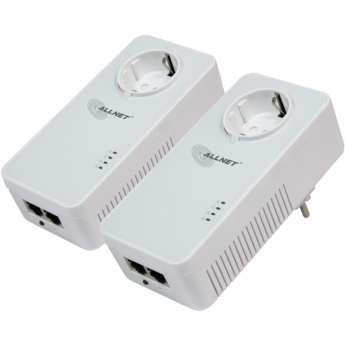 INTD ALLNET Powerline 1200Mbit 2er Bundle Bridge RJ45 HomePlugV2 SmartLink Passtrough ALL1681205v2