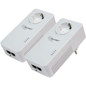 INTD ALLNET Powerline 1200Mbit 2er Bundle Bridge RJ45 HomePlugV2 SmartLink Passtrough ALL1681205v2