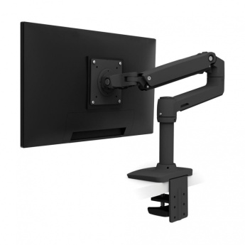 Ergotron LX - Mounting kit (articulating arm, desk clamp mount, grommet mount, 8'' pole) - Patented Constant Force Technology - for LCD display - aluminium - matte black - screen size: up to 34''