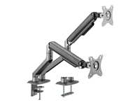 GEMBIRD Desk mounted adjustable double monitor arm space grey