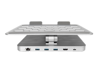 DIGITUS Notebook Stand with USB C Hub 3x USB 3.0 1x 4K HDMI 1x RJ45 1x PD Charging