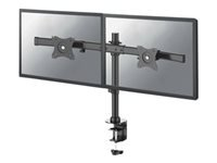NEOMOUNTS Flat Screen Desk Mount clamp/grommet Crossbar 10-27inch Black
