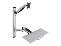 DIGITUS monitor and keyboards wall mounting up to 27Inch gas spring mount max. 8KG VESA 75x75mm 100x100mm