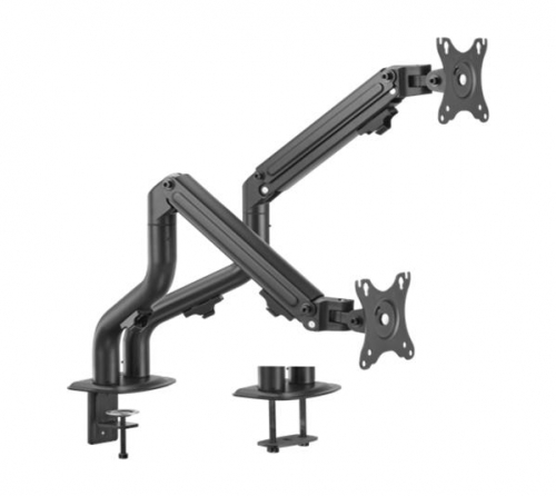 Gembird MA-DA2-02 Adjustable desk 2-display mounting arm (tilting), 17”-32”, up to 8 kg