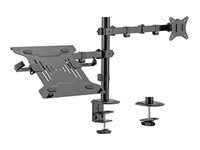 GEMBIRD MA-DA-03 Adjustable desk mount with monitor arm and notebook tray