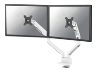 NEOMOUNTS Next Slim Desk Mount double display topfix clamp/grommet white