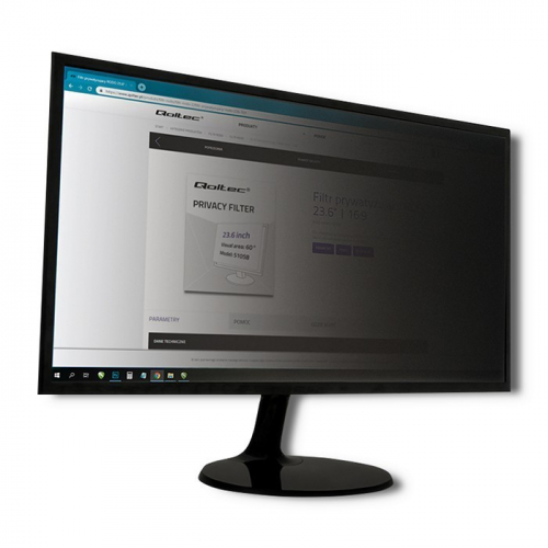 Qoltec Privacy filter RODO | 27 inches | 16:9