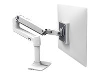 ERGOTRON LX desk mount LCD Arm no grommet mount bright white texture