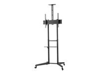 NEOMOUNTS Mobile Floor Stand incl. AV- and cam shelf height adjustable 128.5-145cm