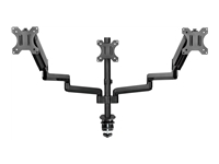 GEMBIRD Desk mounted adjustable mounting arm for 3 monitors - full-motion