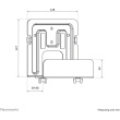Neomounts Universelle tiefenverstellbare (4,7-7,6 cm) Mediaplayer-Halterung 5KG AWL-450BL