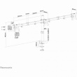 Neomounts FPMA-D550D3BLACK Tischhalterung für drei Flachbildschirme bis 27