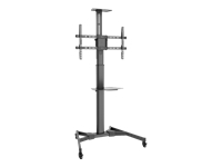 DIGITUS TV-Cart for screens up to 70inch with shelf for DVD and Camera up to 50 kg wheelbase VESA max. 600x400