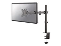 NEOMOUNTS Monitor DeskMount Single 25.4-81.3cm 10-32inch clamp/grommet VESA75-100 Full motion Tilt Swivel black