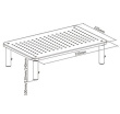Gembird Adjustable monitor stand (rectangle)