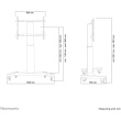 NEOMOUNTS TV/Monitor Mobiler Elektrischer FloorStand Rollwagen 106-254cm 42-100Zoll max 130kg VESA bis800x600 Hhe 120-17