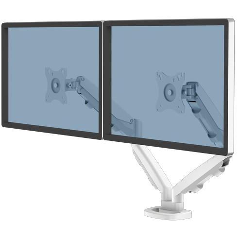 Fellowes EPPA Monitorarm doppelt Weiss