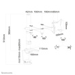 Neomounts FPMA-D1330SILVER Monitor arm 10-30