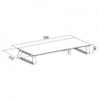 LogiLink Glass tabetop monitor riser, max. 20kg