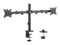 GEMBIRD MA-D2-01 Adjustable desk 2-display mounting arm 17-32inch up to 9kg