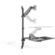 Digitus DA-90372 Flexibler Steh-/ Sitz-Arbeitsplatz zur Wandmontage