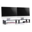 Dual Monitor Stand - Double Maclean, max. 20kg, tempered glass, (1029x285x127mm), MC-936