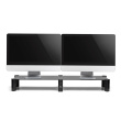 Dual Monitor Stand - Double Maclean, max. 20kg, tempered glass, (1029x285x127mm), MC-936