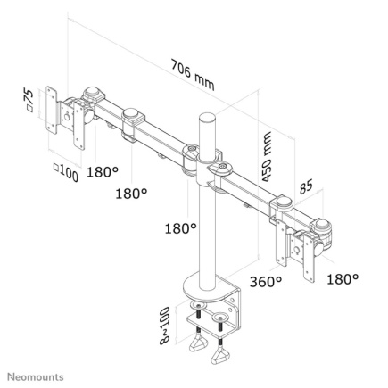 Neomounts FPMA-D960D Monitor arm 10-27