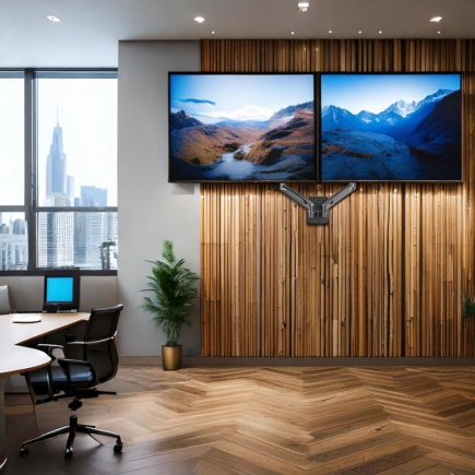 Maclean wall mount for two monitors, 17-32'', 9kg max, mechanical spring, MC-988 Maclean wall mount for two monitors, 17-32'', 9kg max, mechanical spring, MC-988