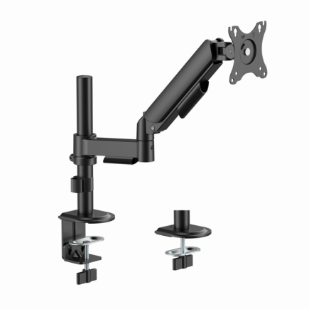 Gembird MA-DA1P-02 Adjustable desk display mounting arm, 17”-32”, Black