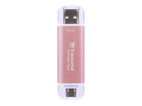 TRANSCEND ESD310P 2TB External SSD USB 10Gbps Type C/A Pink